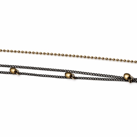 Betsey Johnson Black Pearl Sheep Locket Pendant Gold and Silver Charm Necklace - Picture 5 of 6